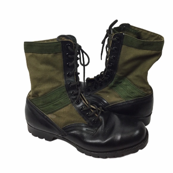 Military Other - MILITARY | boots canvas leather green/black 11R